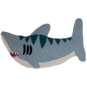 Stephen Joseph Embroidered Shark Pillow NWOT